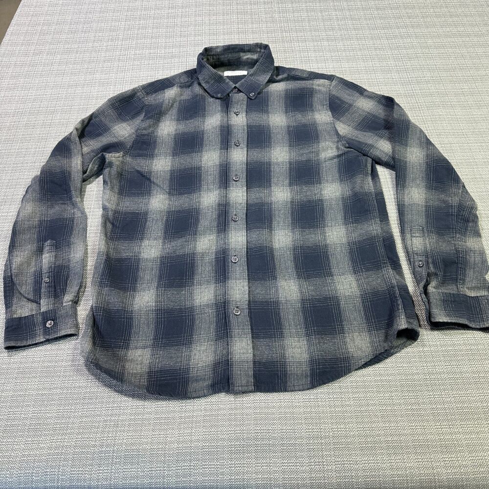 Cotton & Co Shirt Mens Medium Flannel Button Up Outdoor Comfort Cabin‎ Gorp